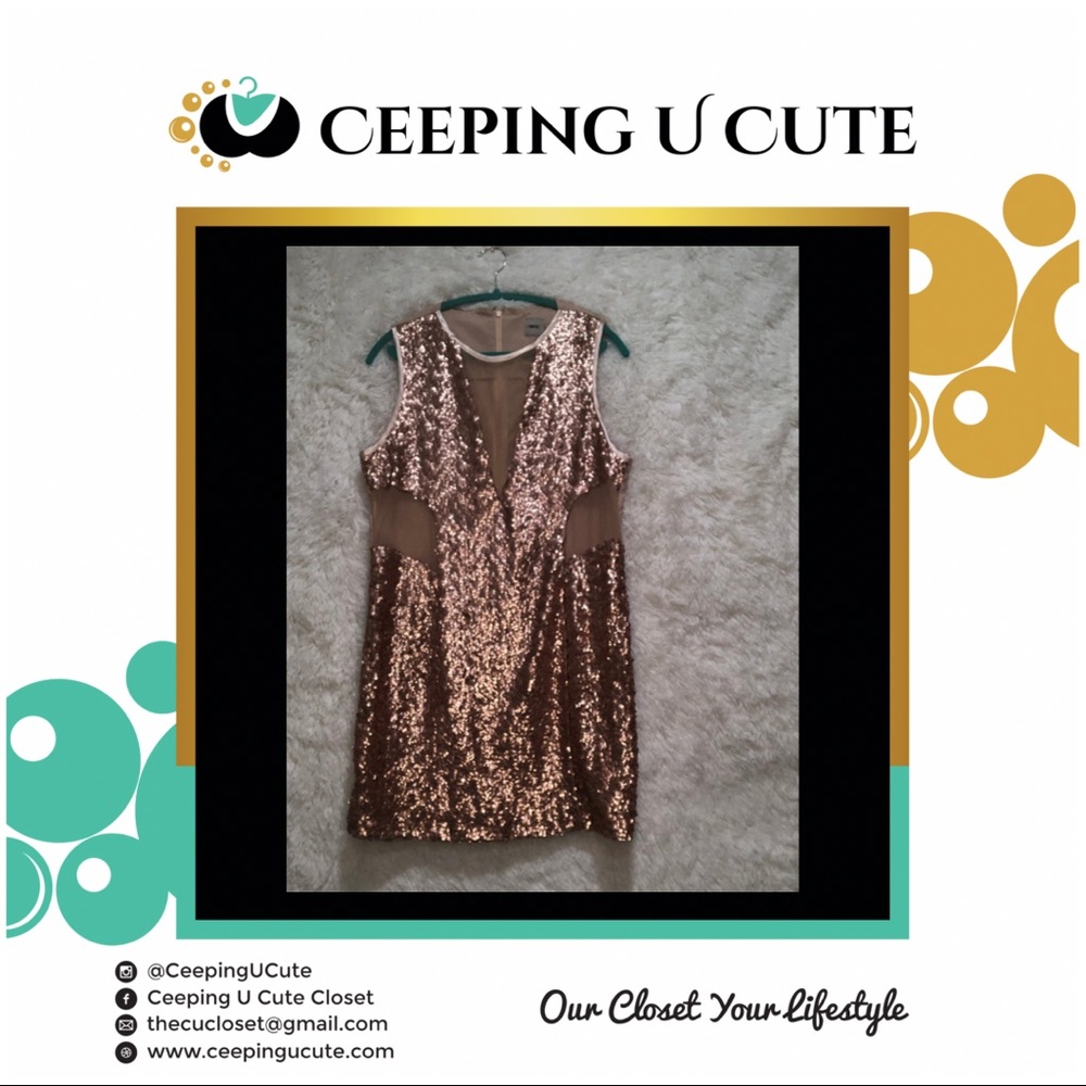 Rose Gold Sequin Dress